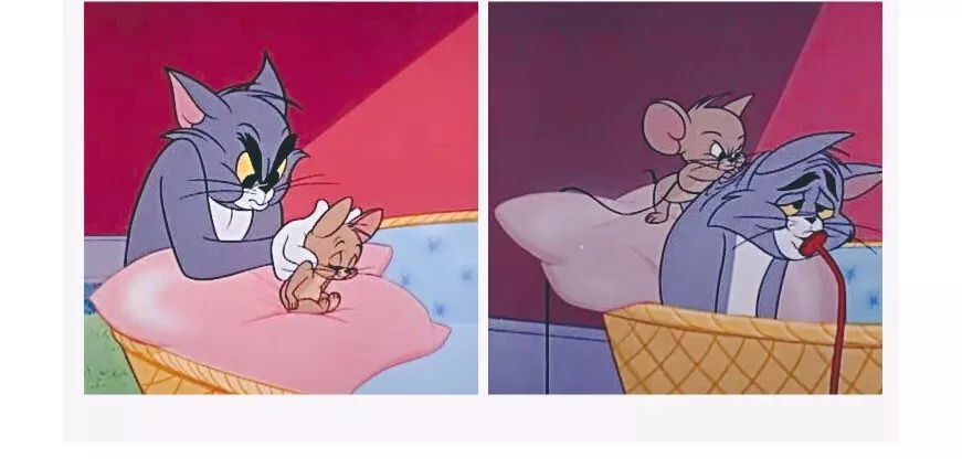 两只主角的头像也在年轻的恋人/朋友间大受欢迎:tom&jerry 秀起恩爱来