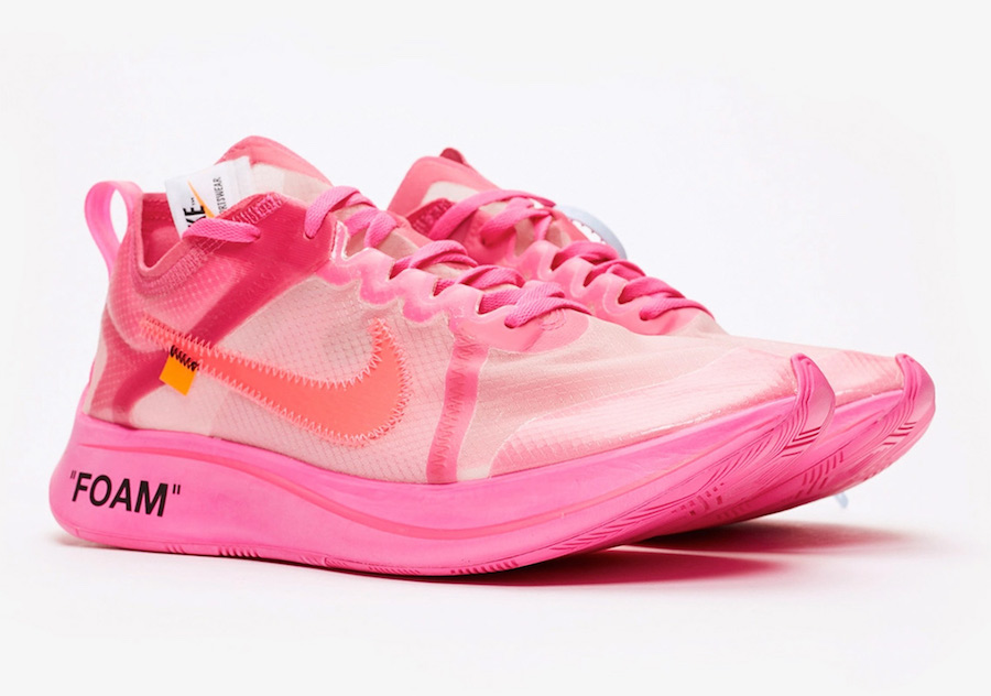 nike zoom fly off white pink