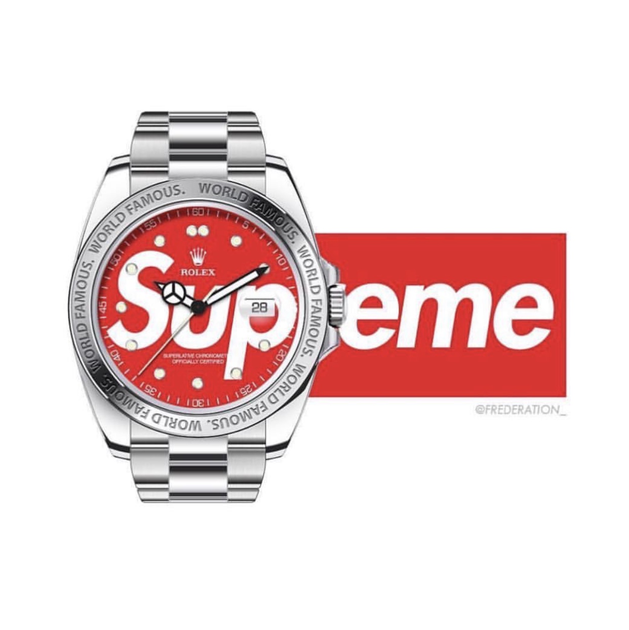 supreme x rolex联名手表曝光!价格真是不敢想!